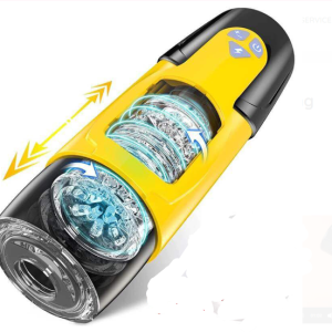 dark knight yellow automatic thrusting rotation real feel male masturbator