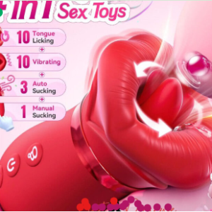4in1 mouth sucking vibrator rose sex toy for couple